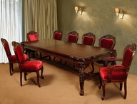 Štýlový stôl levie nohy 350 cm empire masívne drevo ručne vyrezávané 78299