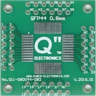 Adaptér KubisElectronics PCB QFP44-0.80-IDC2x6