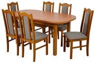 6 Krzeseł + Stół Rozkładany 80x160/200