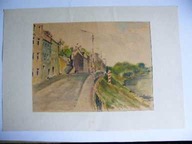 AKWARELA ZGORZELEC 1975 R