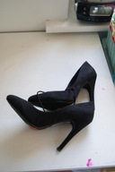 SZPILKI CZARNE klasyczne SZPILE 36 DUNNES zero wys