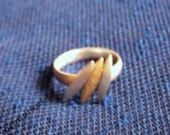 PIERŚCIONEK SATYNOWY 3,65 g SREBRO 925 ROZM.16/17