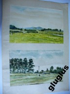 2 AKWARELE PORAJÓW STYK 3 GRANIC 1983