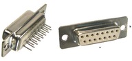 Złącze D-Sub 15 damskie lutowane do płytki - 1 sztuka