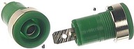 Gniazdo bananowe bezpieczne 4mm - zielone BB124