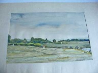 AKWARELA STYK TRZECH GRANIC NAD NYSĄ 1983 R