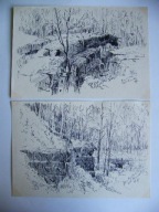 2 RYSUNKI WAŁ POMORSKI 1977 ROK