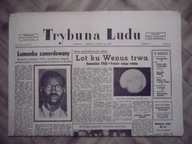 TRYBUNA LUDU 14.02.61 LOT KU WENUS,LUMUMBA ZAMORDO