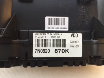 фото thumb №5, Спідометр  7n0920870k vw sharan 7n бензин пробіг 29800km