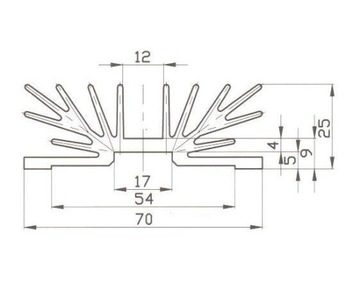 РАДИАТОР PR135/37.5/SE ALUTRONIC длина 37,5 мм