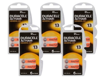 30 x 13 слуховых батарей PR48 Duracell ActivAir