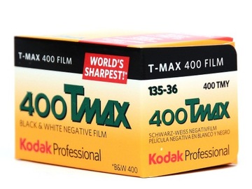 Kodak T-max 400/36, 35 мм, резкая пленка, черно-белая пленка