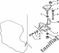 фото thumb №4, Alfa romeo 166 2,0 ts lancia kappa tds v6 r4 r5 подушка коробки левая nkpl