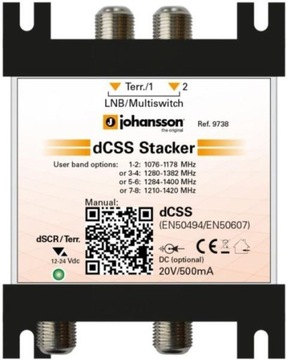 Мультипереключатель Unicable II Johansson 9738 — 2/1 dCSS