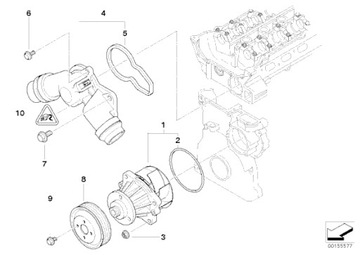 ПРОКЛАДКА ТЕРМОСТАТА BMW 3 E46/ 5 E39, E BMW OE 11537509357 уплотнение