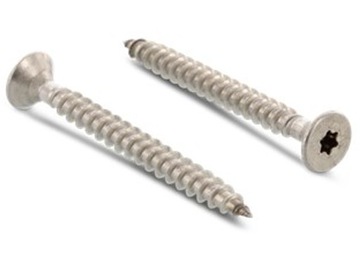 ВИНТЫ ДЛЯ ДЕРЕВА TORX 4x60 КОНИЧЕСКИЕ, НЕРЖАВЕЮЩИЕ, 100 ШТ, МЕБЕЛЬ