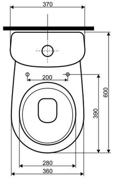 Сиденье для унитаза KOŁO NOVA TOP PICO, расстояние между 20 см