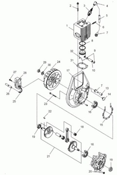 WACKER WM80 nakrętka wału koła zamachowego 0045914