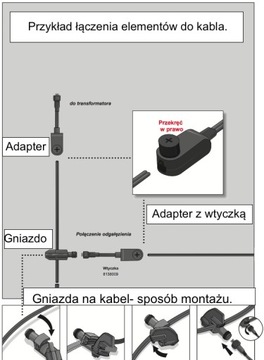 Монтажный кабель Plug & Play на 12 В