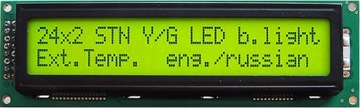 ART Новый ЖК 2х24 с подсветкой Желтый/ЗЕЛЕНЫЙ (LED) E.Tem