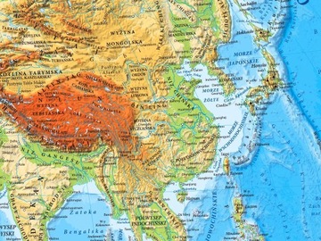 ПОЛИТИЧЕСКАЯ/ФИЗИЧЕСКАЯ НАСТЕННАЯ КАРТА МИРА, ДВУСТОРОННЯЯ 1:35 000 000 ТРУБ ПВХ