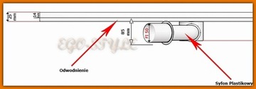 KESMET LINEAR DRAIN 90 см для монтажа с плиткой 24H