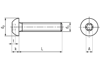 Черный шариковый винт M6x20 torx черная оцинковка 5 шт.