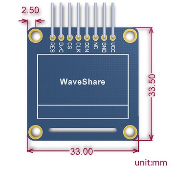 0,96-дюймовый OLED-дисплей, интерфейсы SPI I2C