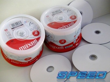 Диски для печати MAXELL DVD-R БЕЛЫЕ для печати 50 шт.