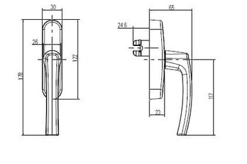 ROTO line klamka klamki do okien ALUMINIOWYCH