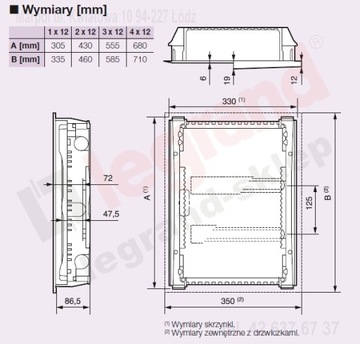 КОРПУС РАСПРЕДЕЛИТЕЛЬНОЙ КОРОБКИ P/T RWN 1x12 LEGRAND