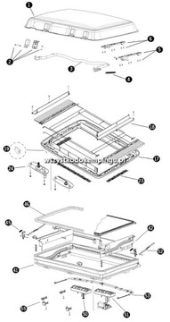 Петля для мансардного окна Heki Dometic