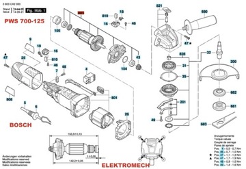 Ротор BOSCH PWS700-115 PWS700-125 PWS UNIVERSAL