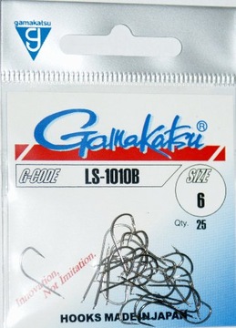 Крючок Gamakatsu LS-1010B №. 6 в упаковке по 25 шт.