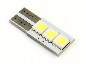 СВЕТОДИОДНАЯ ЛАМПА W5W 3 SMD T10 CANBUS, сторона шины CAN