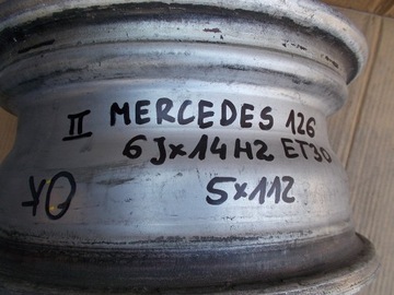 MERCEDES W126 ОБОД 6Jx14H2 ET30 5x112