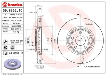 Диски и колодки BREMBO - RENAULT SCENIC IV