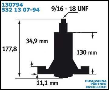 Ступица адаптера ножа 130794 532 13 07-94 McCULLOCH