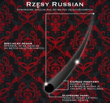 Rzęsy RUSSIAN VOLUME 0,12 C+ 10mm NOBLE LASHES