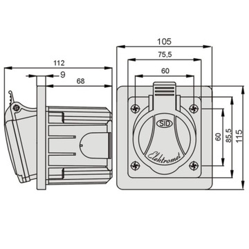 ЭЛЕКТРОМЕТ РОЗЕТКА СКРЫТОГО МОНТАЖА IP44 16А 5П 400В