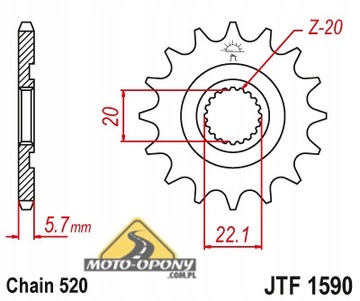 Комплект привода Yamaha YZ-F 250 F 14-17r S усиленный.