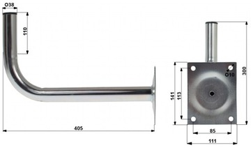 НАСТЕННЫЙ КРОНШТЕЙН UML-38L40