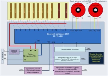 Светодиодное лестничное освещение ЛЕСТНИЧНЫЙ КОНТРОЛЛЕР + датчики