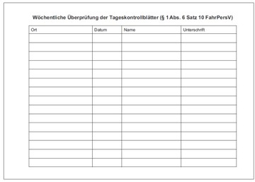 KSIĄŻKA KONTROLNA KIEROWCY KONTROLLBUCH A5 DE-PL