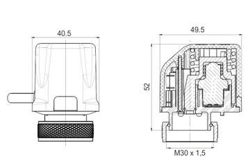 Термопривод NC Watts M30x1,5 Floor 3 шт.