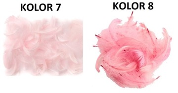 PIÓRA PIÓRKA MIX 25 SZT PIÓRO DEKORACYJNE 23xKOLOR