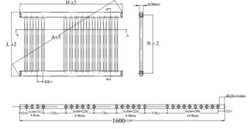 ALTERNA BELLIS Радиатор для ванной комнаты 50x160см хром