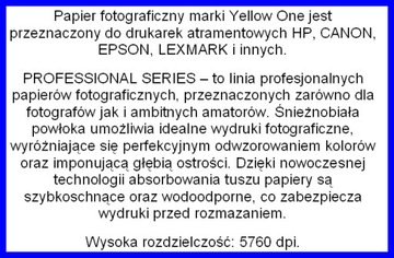 ФОТОБУМАГА Yellow One 140г МАТОВАЯ