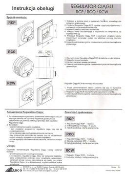 Противопомпажный регулятор тяги дымохода RCO-EX fi150