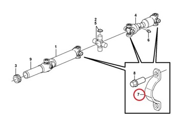 КРЕСТОВОЙ ЗАЖИМ ПРИВОДНОГО ВАЛА VOLVO BL71 BL61